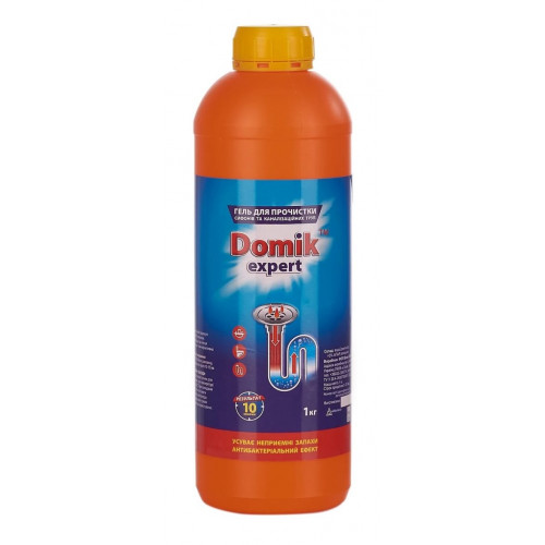 Gel for cleaning Domik Expert siphons and sewer pipes 1 l