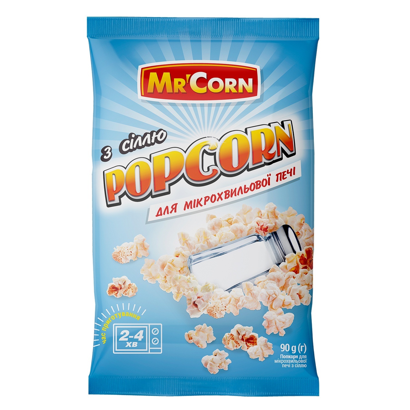 Попкорн з сіллю Mr'Corn для мікрохвильової печі 90г