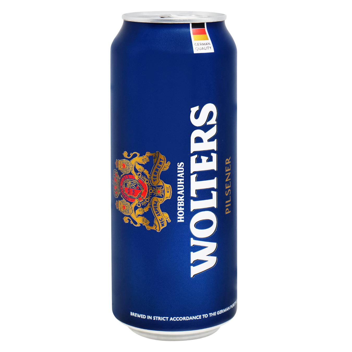 Пиво Wolters Pilsener светлое 4,9% 0,5л