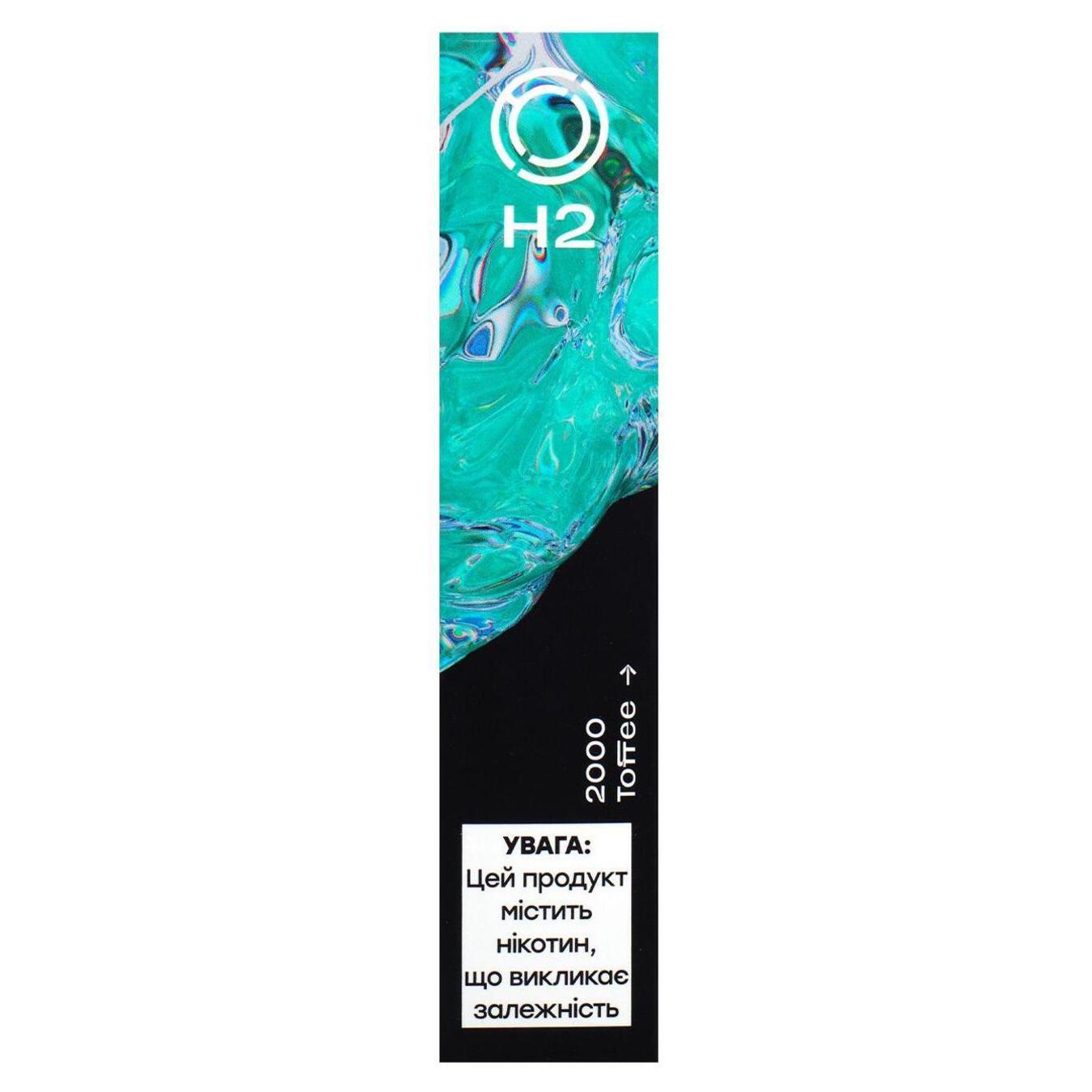 Испаритель H2 Toffee 2000 затяжек жидкости 6,5 мл никотина 3,7% (цена указана без акциза)