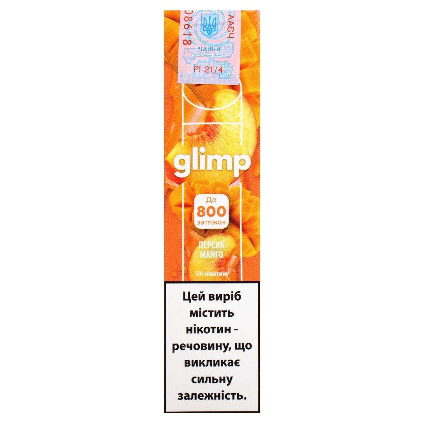 Испаритель со вкусом Персик манго GLIMP 800 5% 2мл (цена указана без акциза)