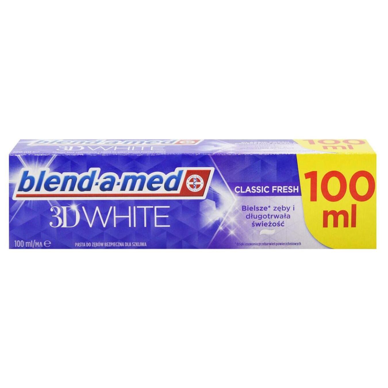 Паста зубная Blend-a-med 3d white классическая свежесть 100мл