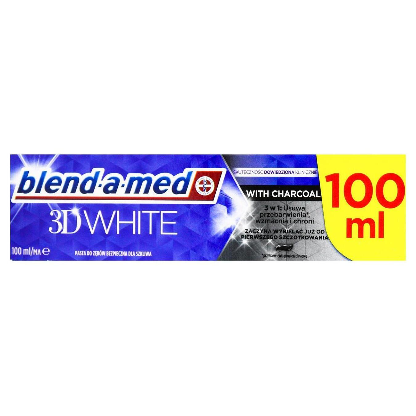 Паста зубная Blend-a-med 3d white с древесным углем 100мл