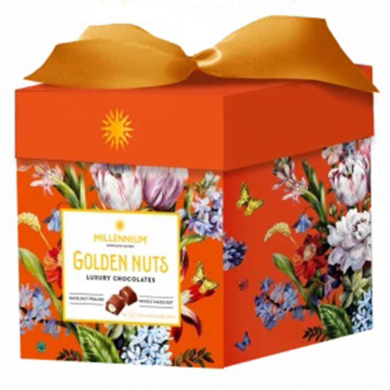 Конфеты Millennium Golden Nut с начинкой и целыми орехами 150г