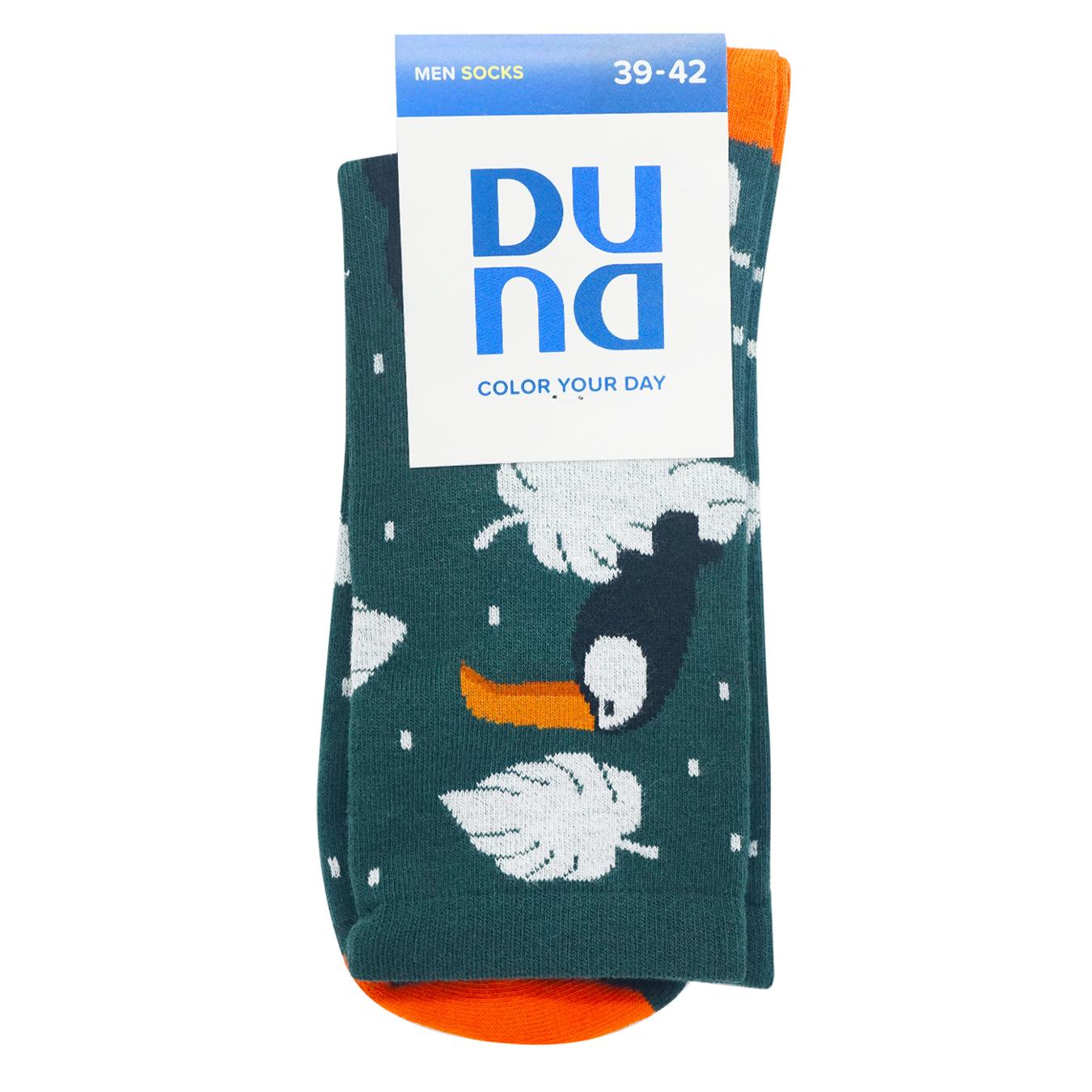 Men's socks Duna dark green size 25-27