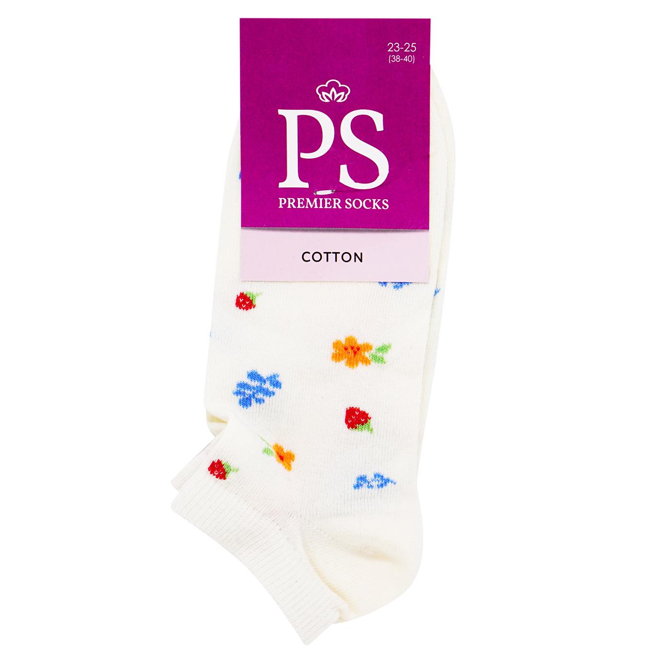 Шкарпетки жіночі Premier Socks короткі квіти 23-25 розмір