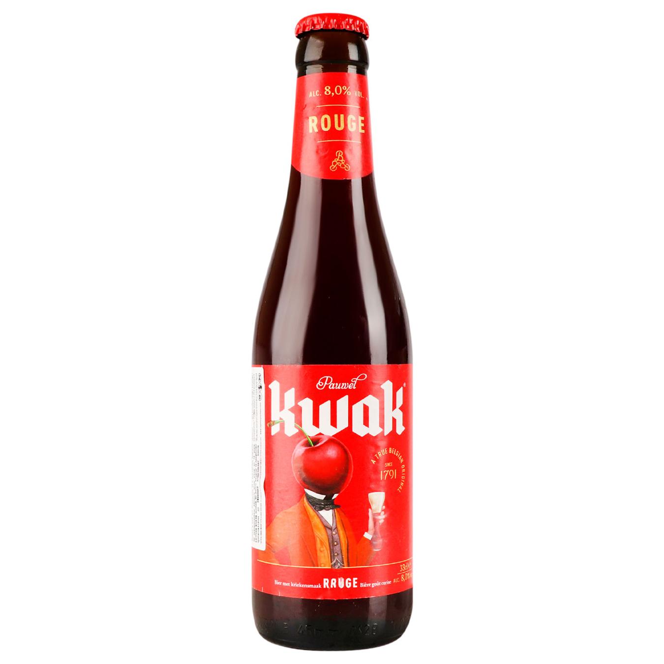 Пиво світле Kwak Rouge 8% 0,33л с/пл