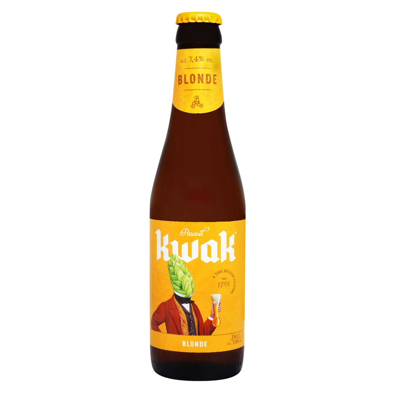 Пиво світле Kwak Blonde 7,4% 0,33л с/пл