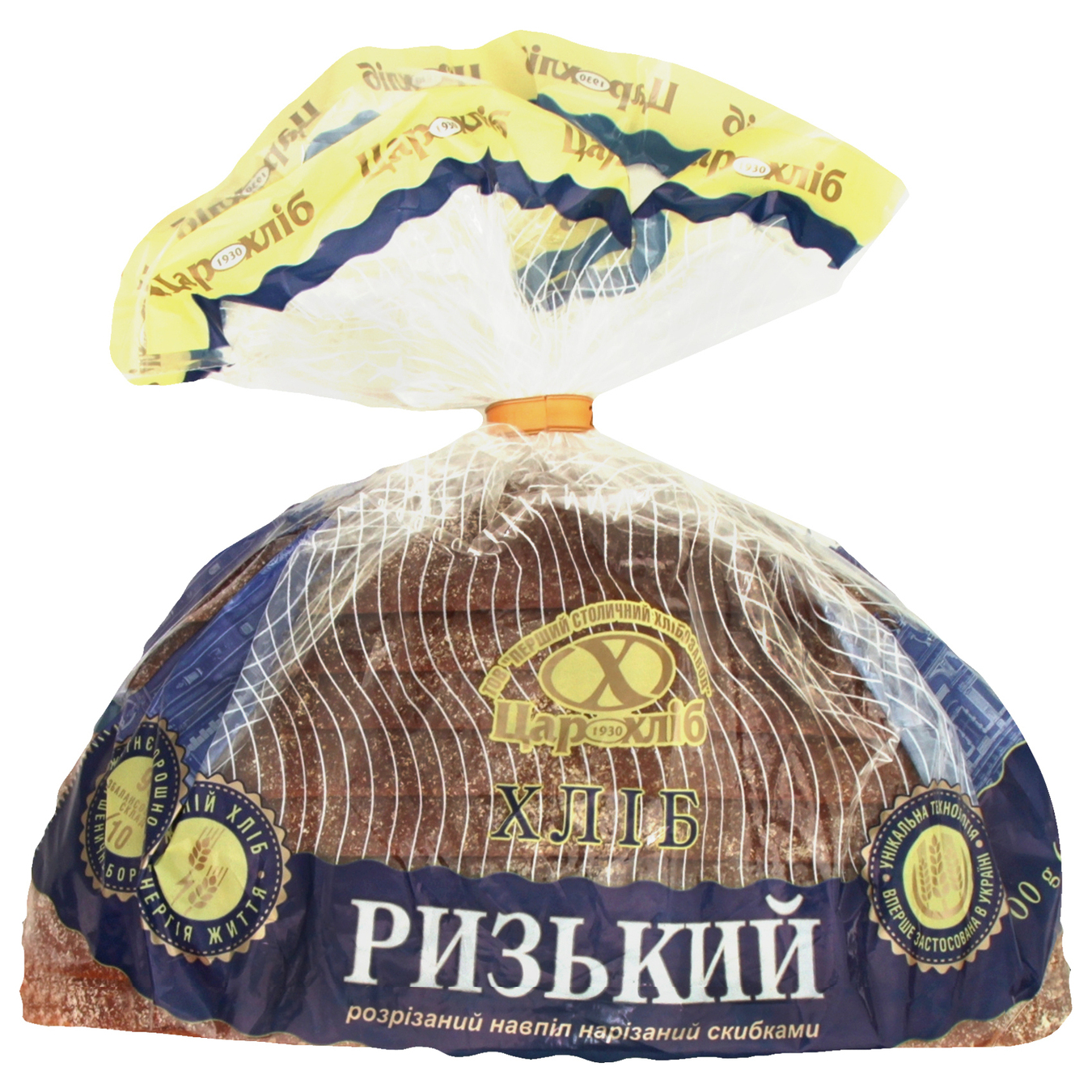 Хлеб Царь хлеб Рижский разрезанный пополам нарезанный упакован 400г