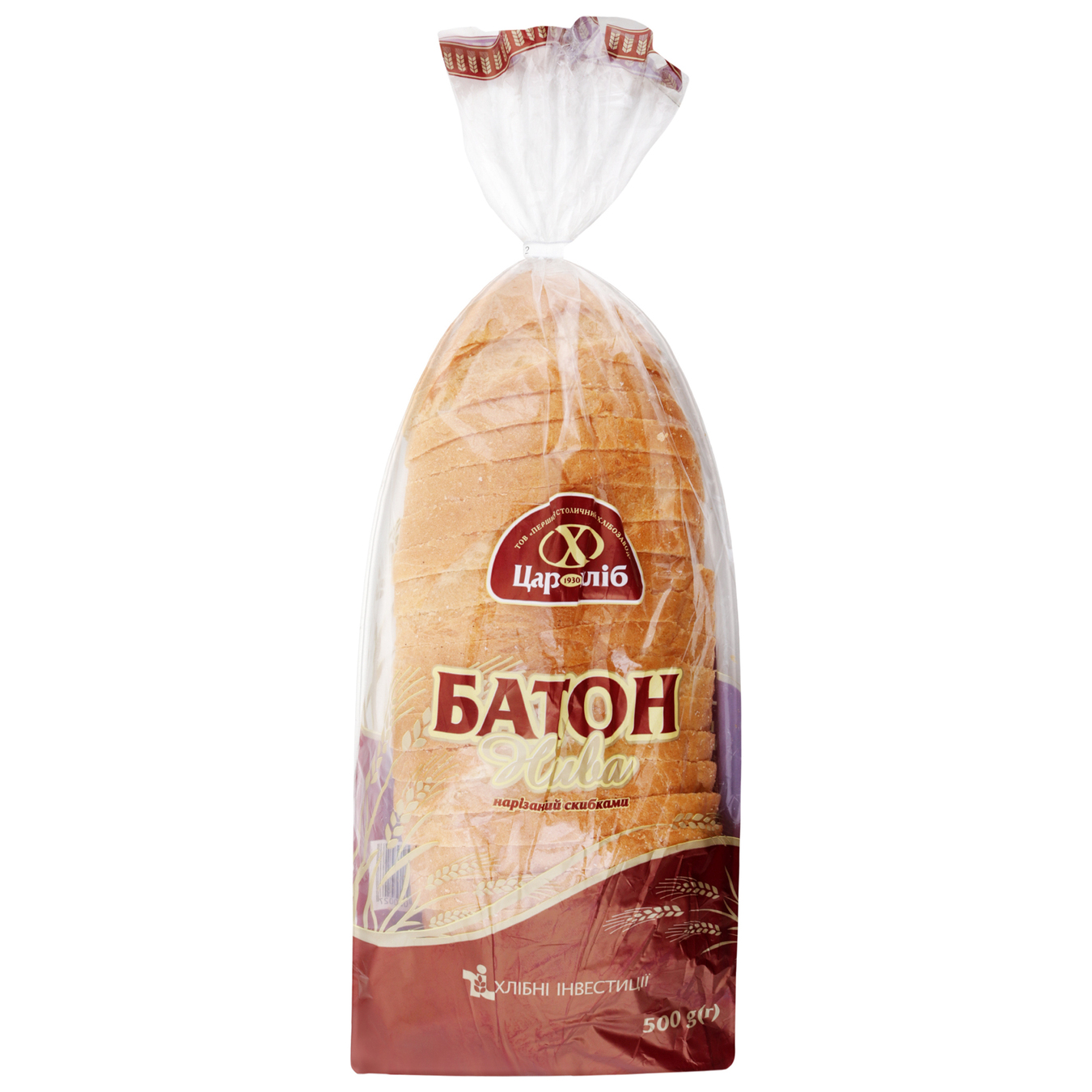 Батон Цар Хліб Нива нарізний 500г