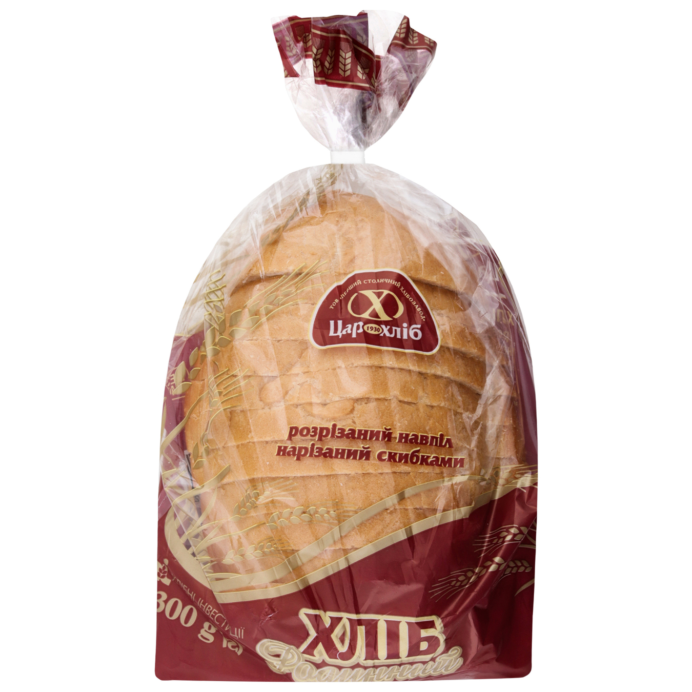 Хліб Цар Хліб Родинний половинка нарізний 300г