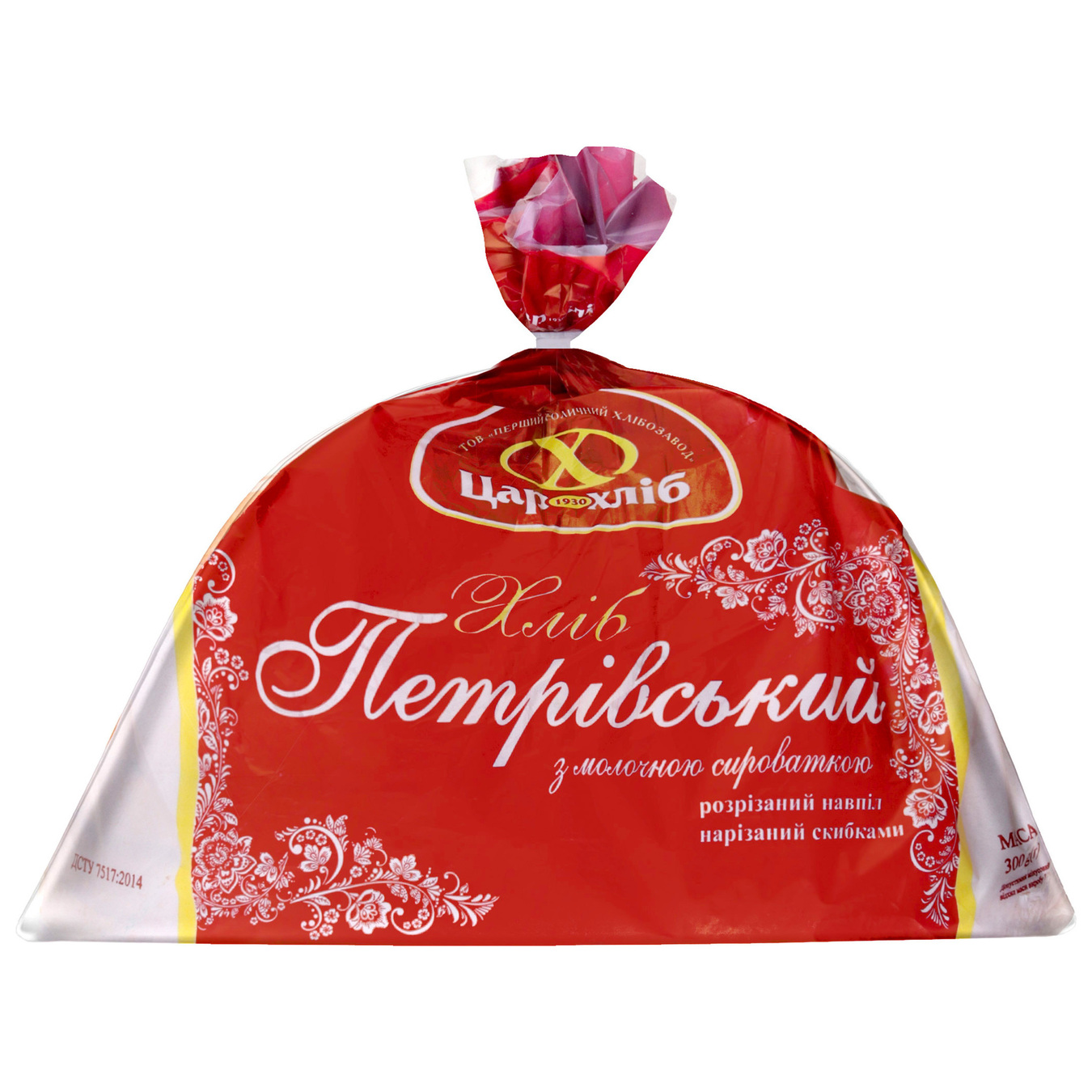 Tsar bread Petrovsky bread with whey in a cut package 0,3 kg