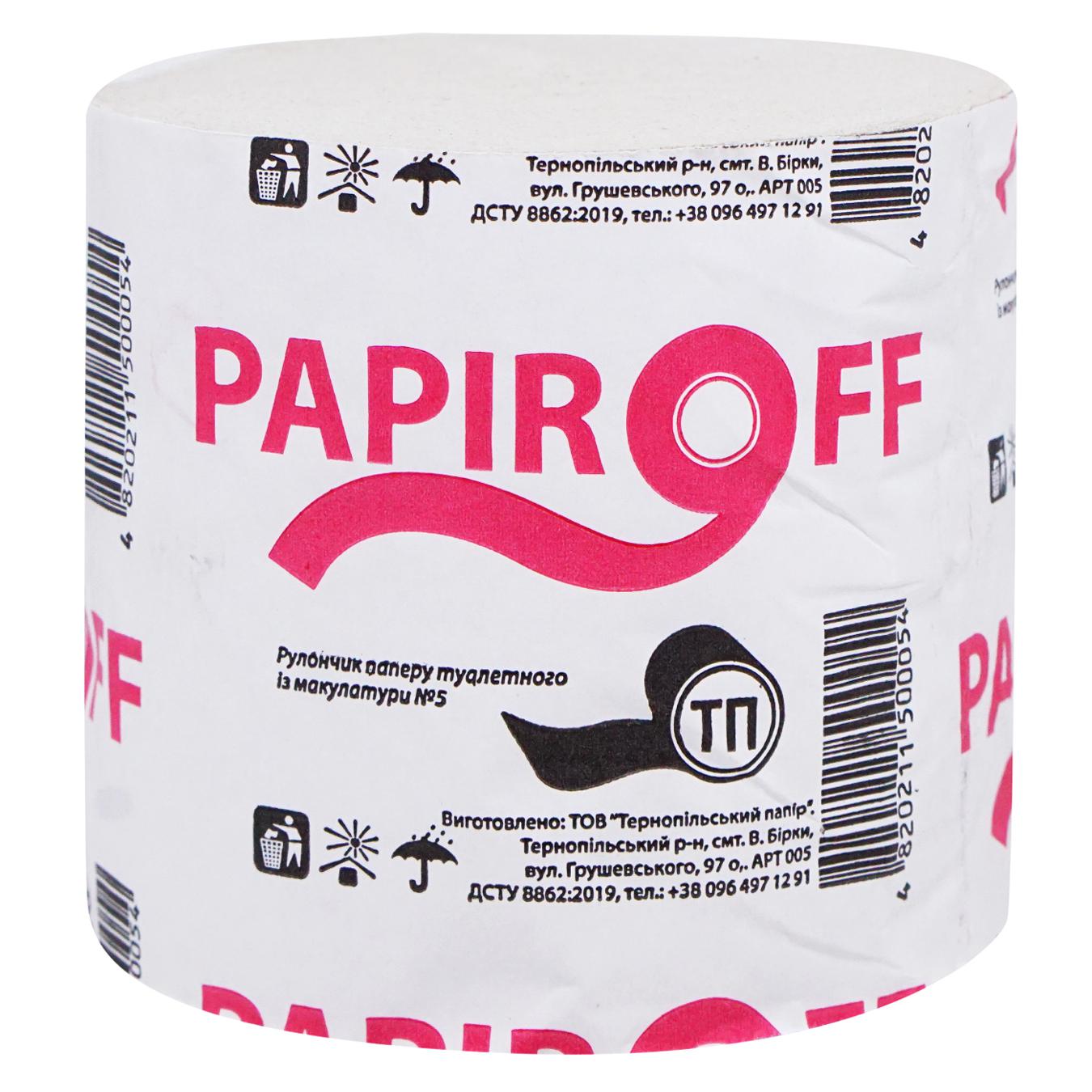 Toilet paper Papiroff No. 5 waste paper 1 pc