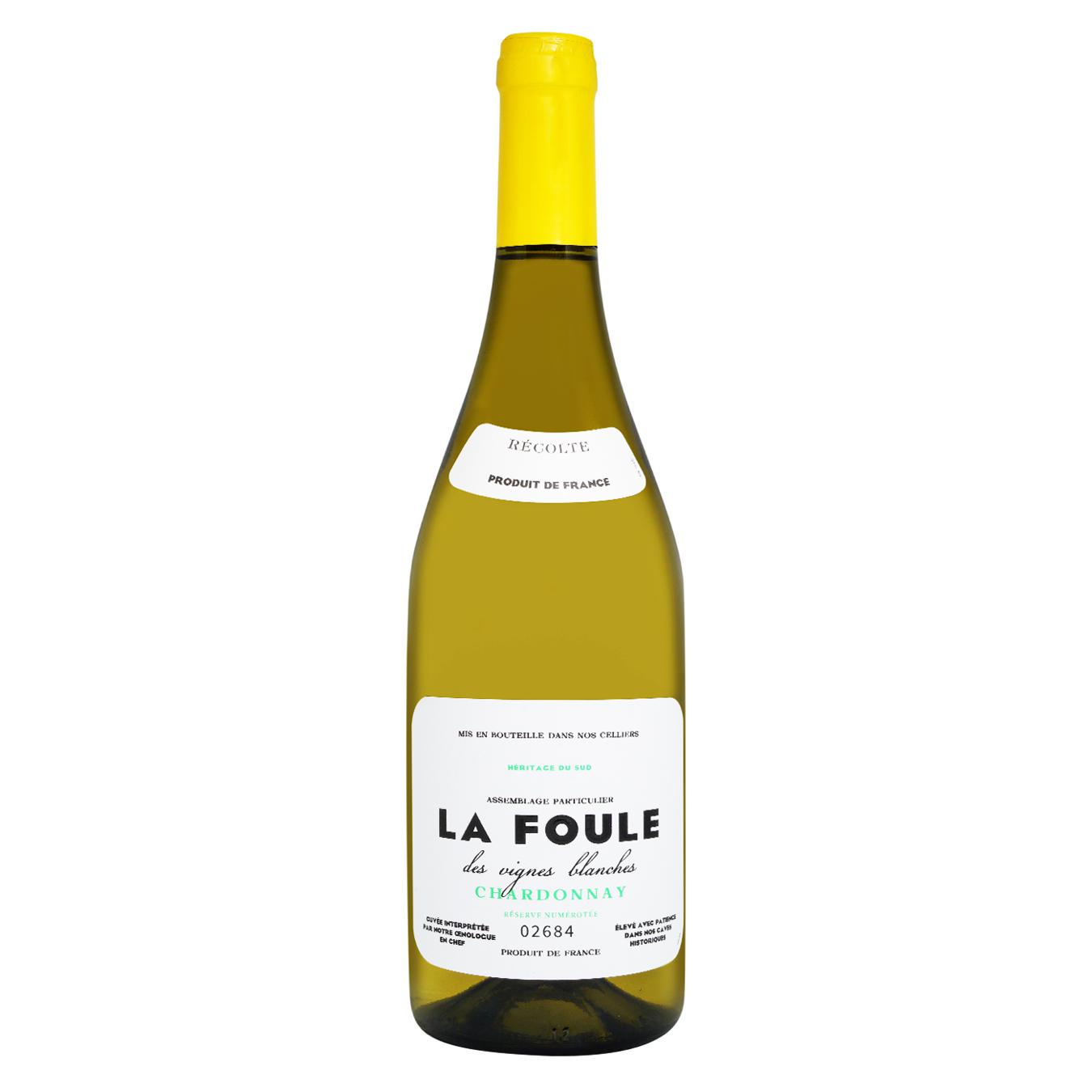 Вино La Foule Chardonnay белое сухое 13,5% 0,75л
