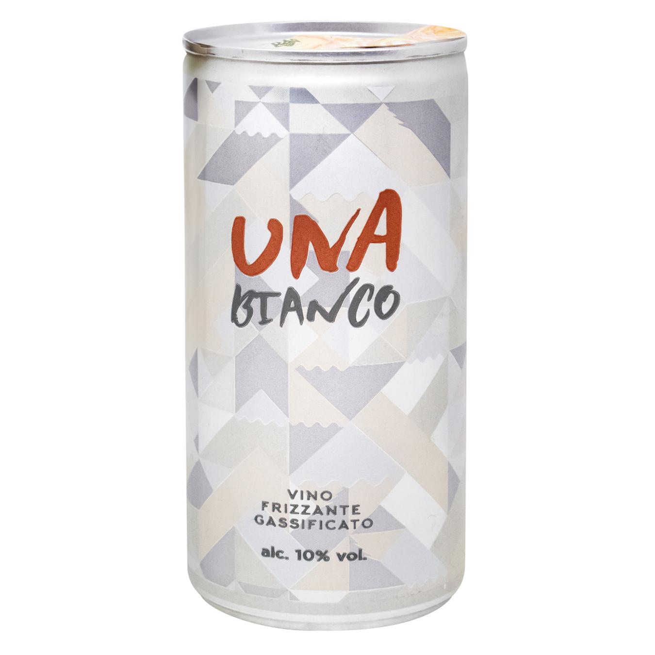 Sparkling wine UNA Bianco white dry 10% 0.2 l