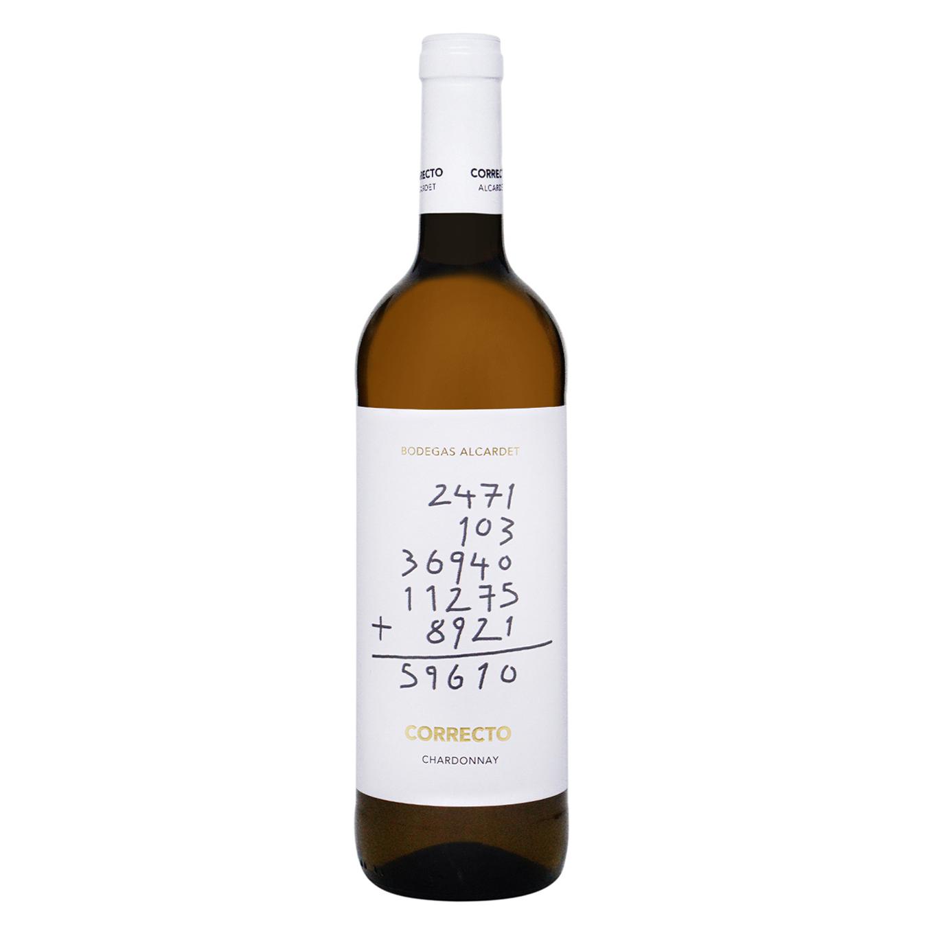 Вино Correcto Chardonnay белое сухое 12% 0,75л