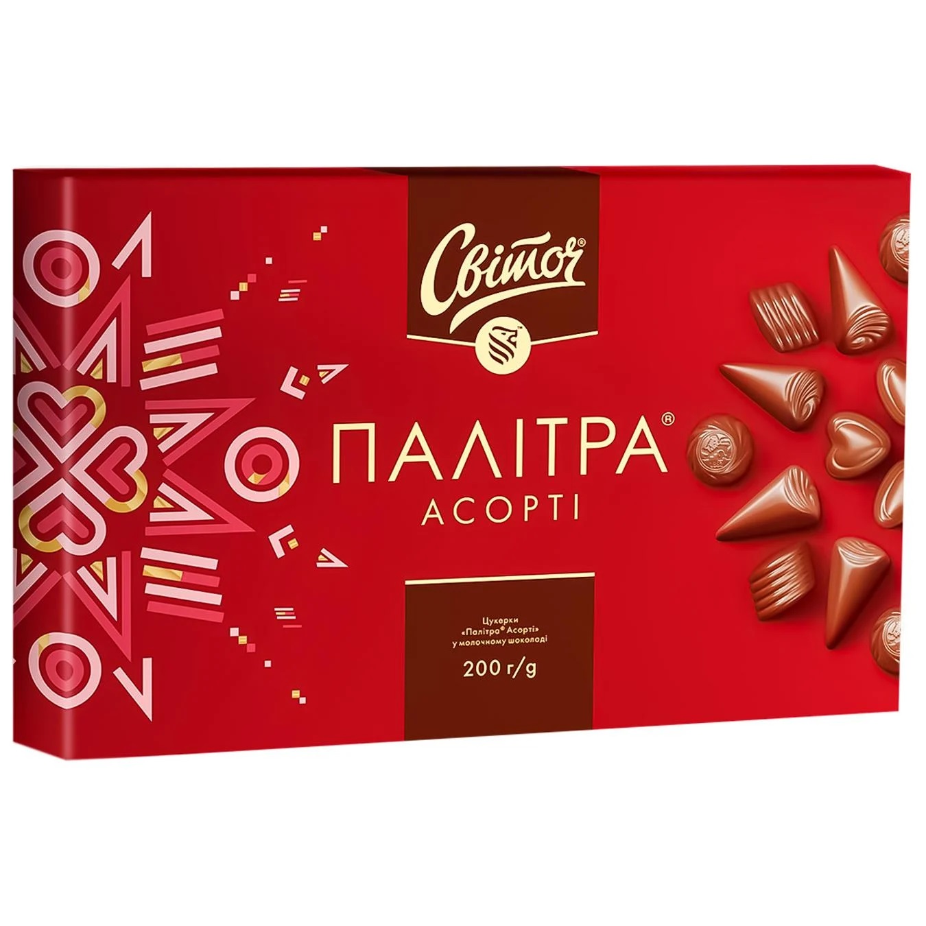 Конфеты Свиточ Палитра Ассорти молочный шоколад 200г