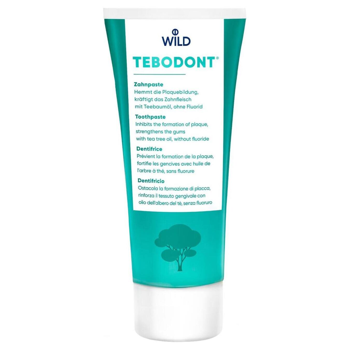 Tebodont toothpaste with tea tree oil (0.75%) without fluoride