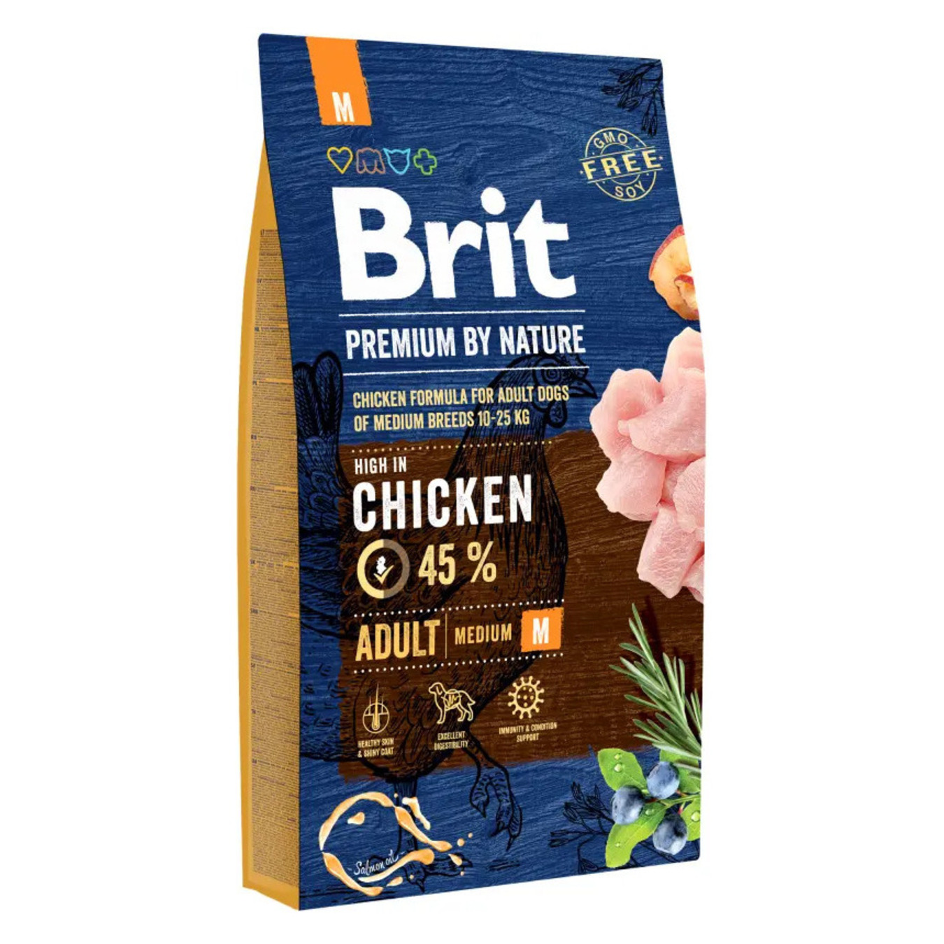 Food for dogs Brit Premium M medium breeds dry 8 kg