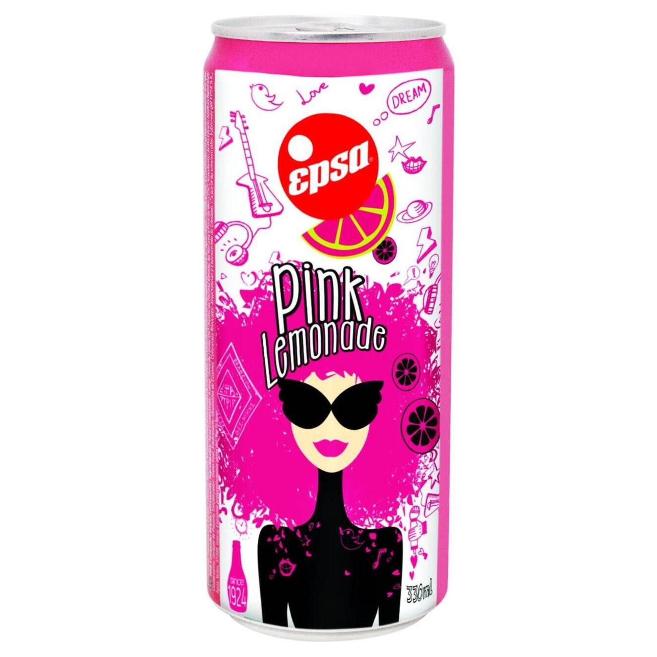 Напій газований Epsa Pink Lemonade 0,33л залізна банка