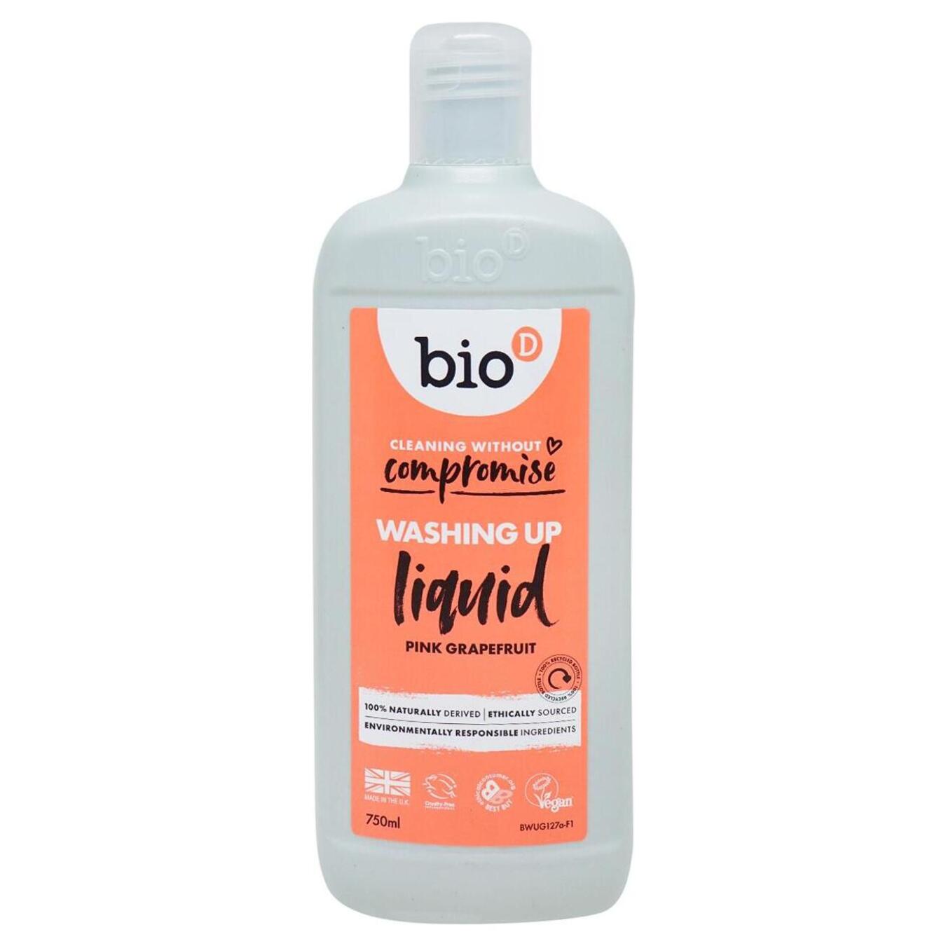 Засіб для миття посуду Bio-D екологічний з ефірною олією грейпфрута 750мл