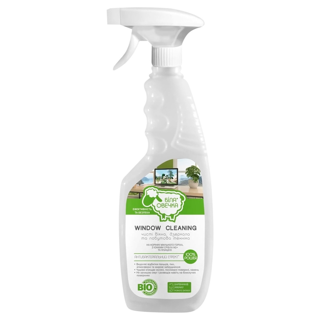 Spray for washing windows White Sheep 100% Power 500 ml