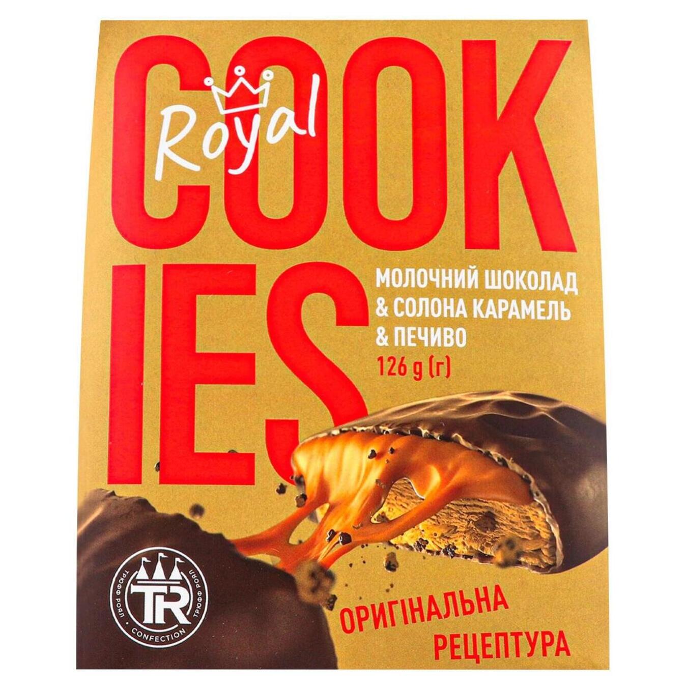 Truff Royal sugar cookies with salted caramel in milk chocolate 126g