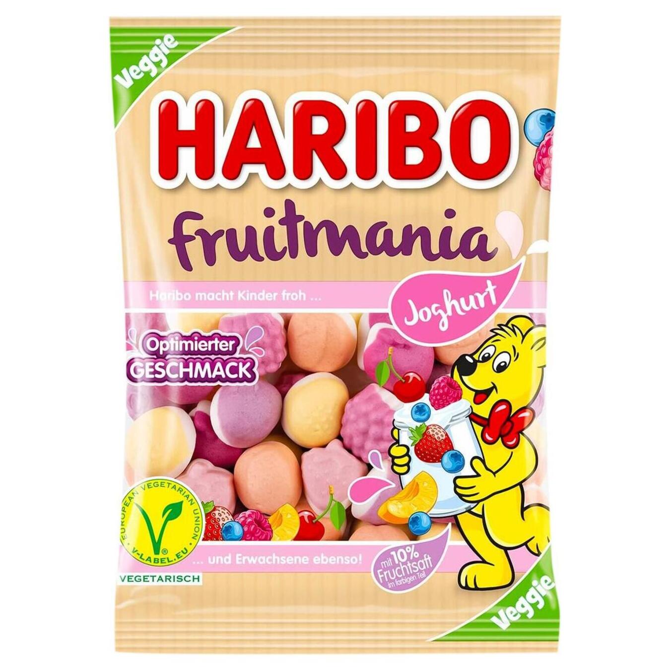 Цукерки желейні Haribo фрутманія-йогурт 160г