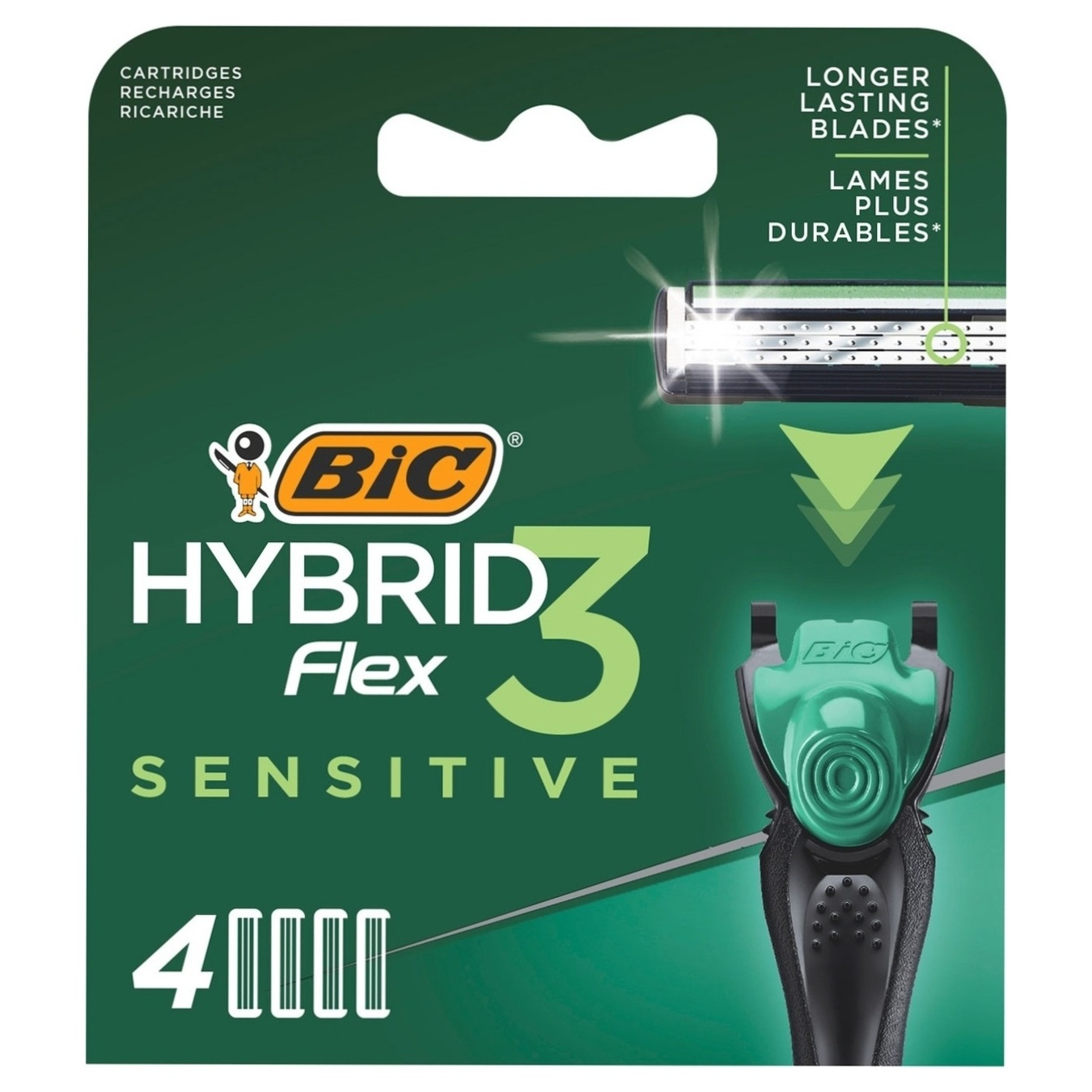 Картрдж для бритья BIC гибрид 3 флекс блистер 4шт