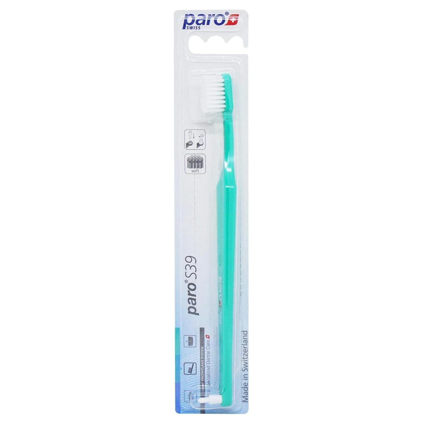 Toothbrush Paro soft 39 bundles of bristles 5 rows with a monobundle nozzle green