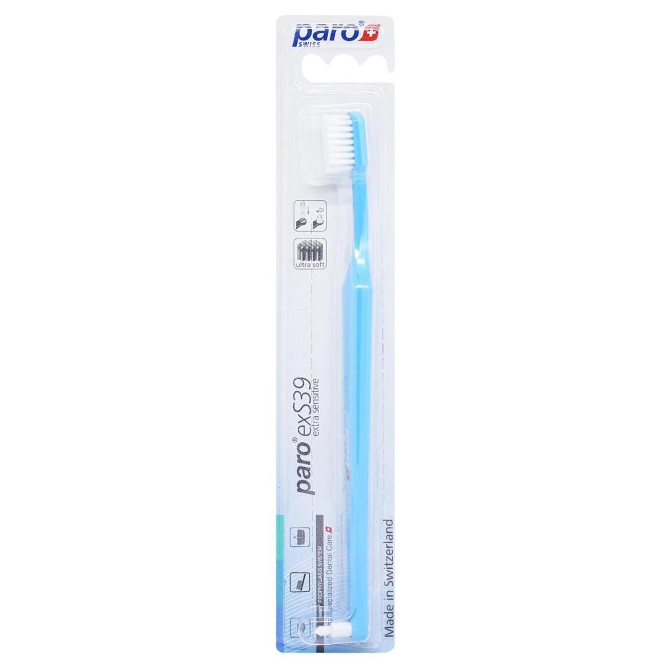 Toothbrush Paro ultra soft 39 bundles of bristles 5 rows with monobundle nozzle blue