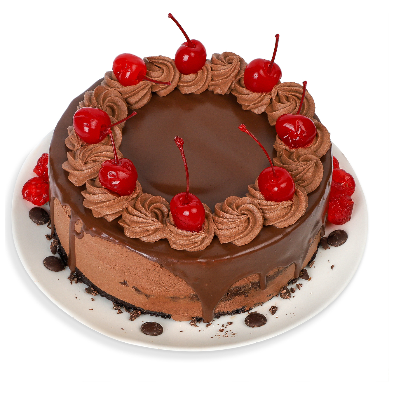 Chocolate cake with cherries D=17sm