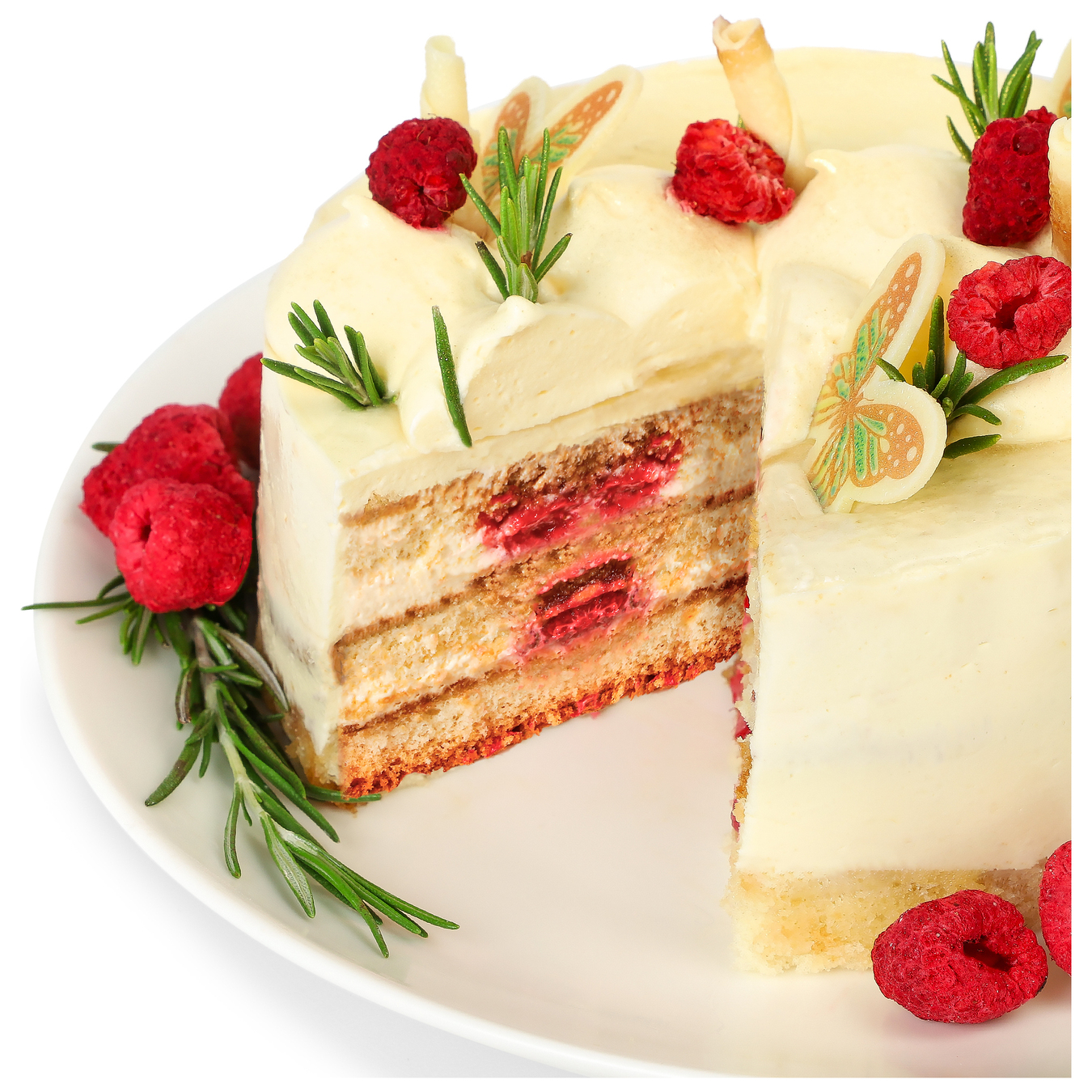 Mascarpone and raspberry cake D=13 cm 2