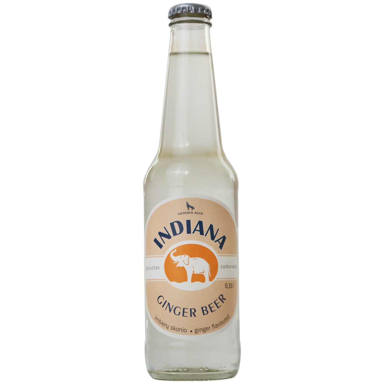 Carbonated drink Indiana tonic ginger 0.33 l glass