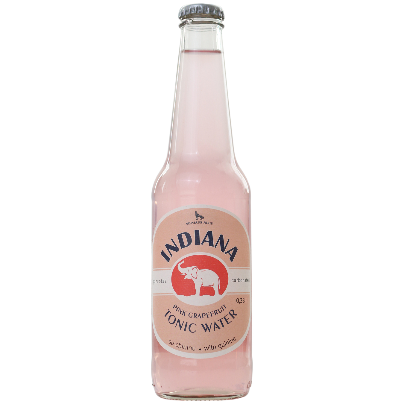 Carbonated drink Indiana tonic pink grapefruit 0.33l glass