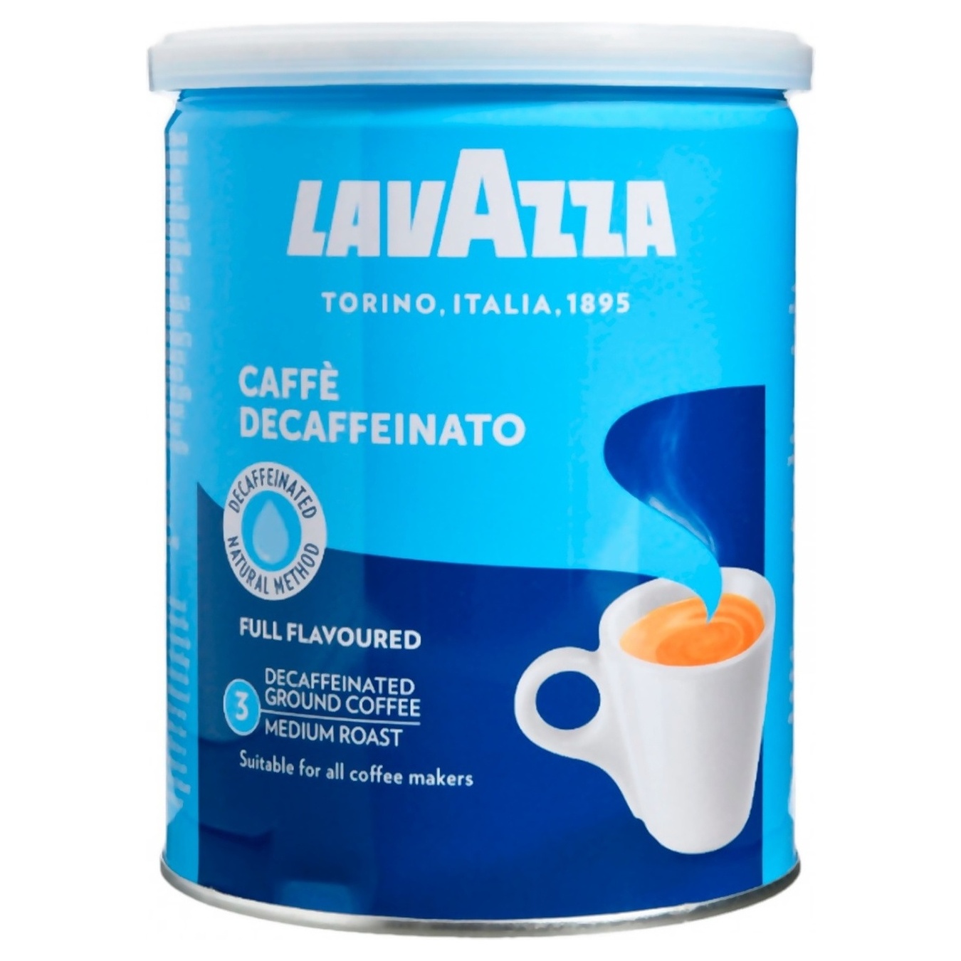 Ground coffee Lavazza e Dek 250g iron can