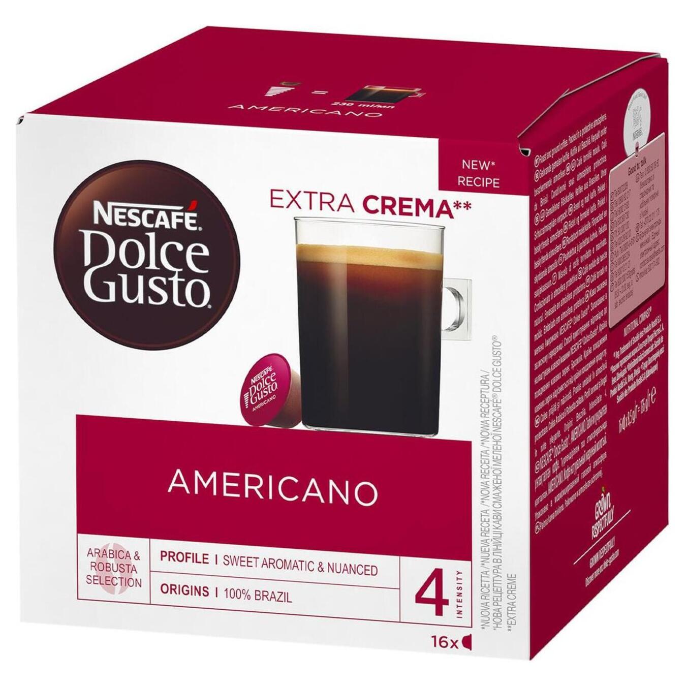 Coffee in capsules Nescafe Dolce Gusto Americano 8 pcs