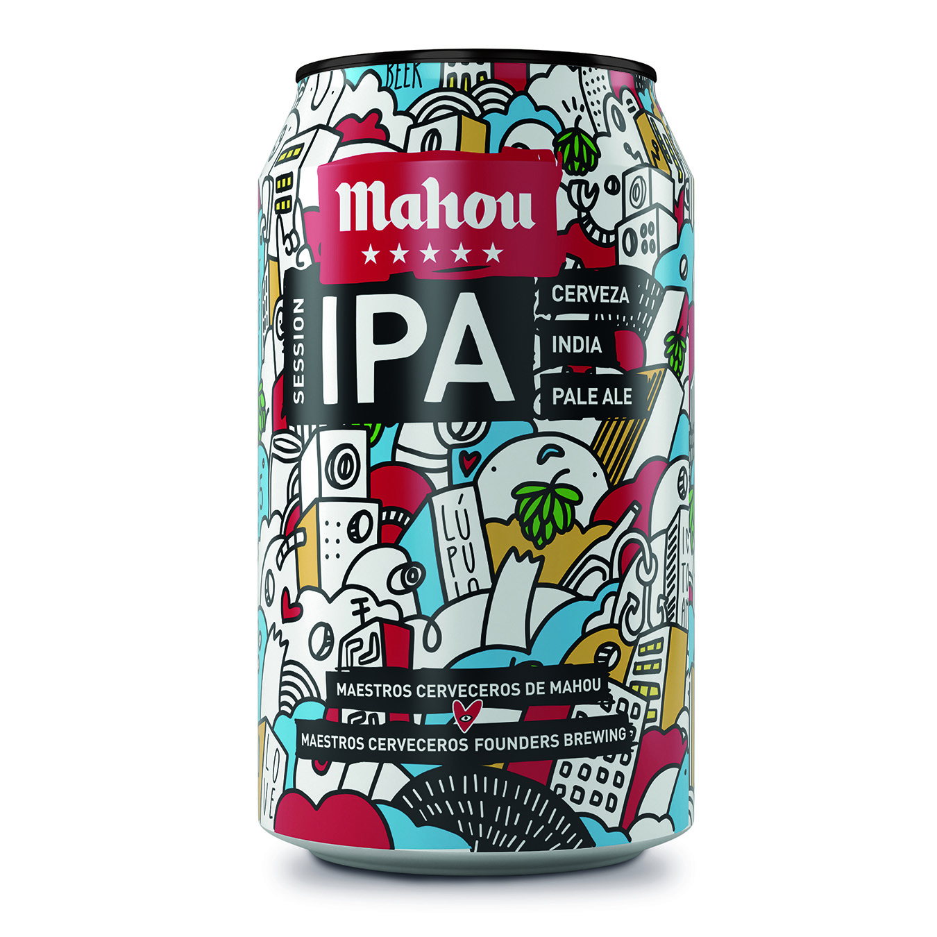 Light beer Mahou Session Ipa 4.5% 0.33l iron can