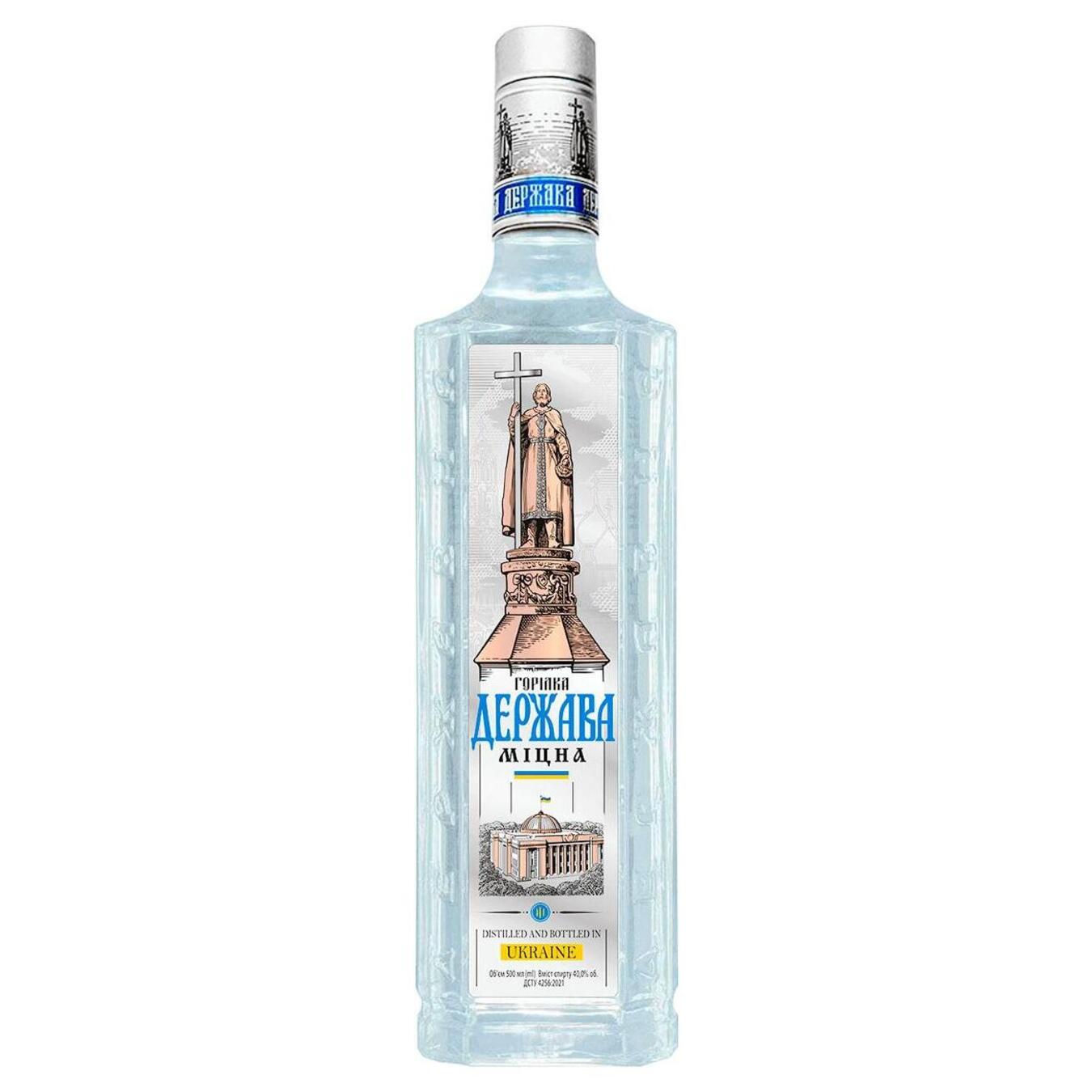 Vodka Derzhava Mitsna 40% 0.5 l