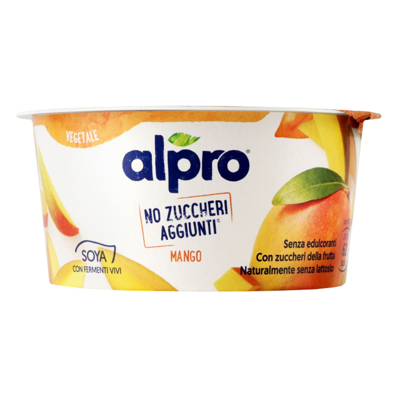 Product Alpro soy fermented without sugar mango glass 2% 135g