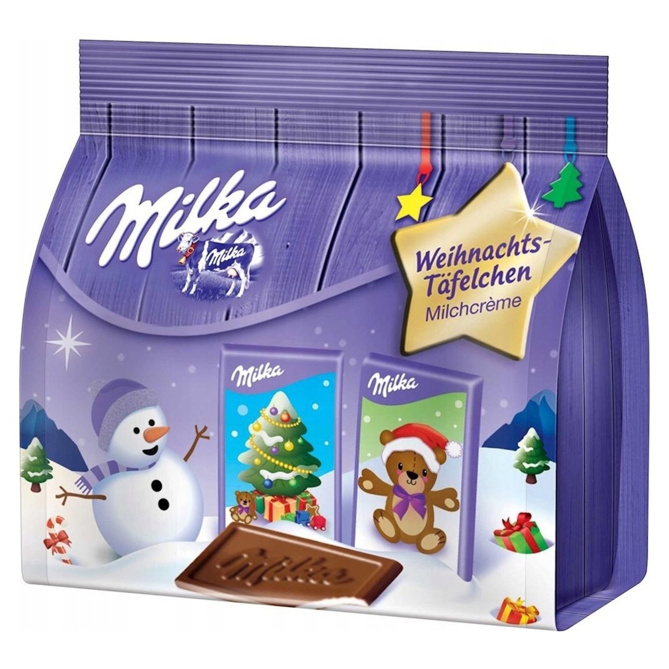 Набір Milka Різдвяний молочні шоколадки 150г