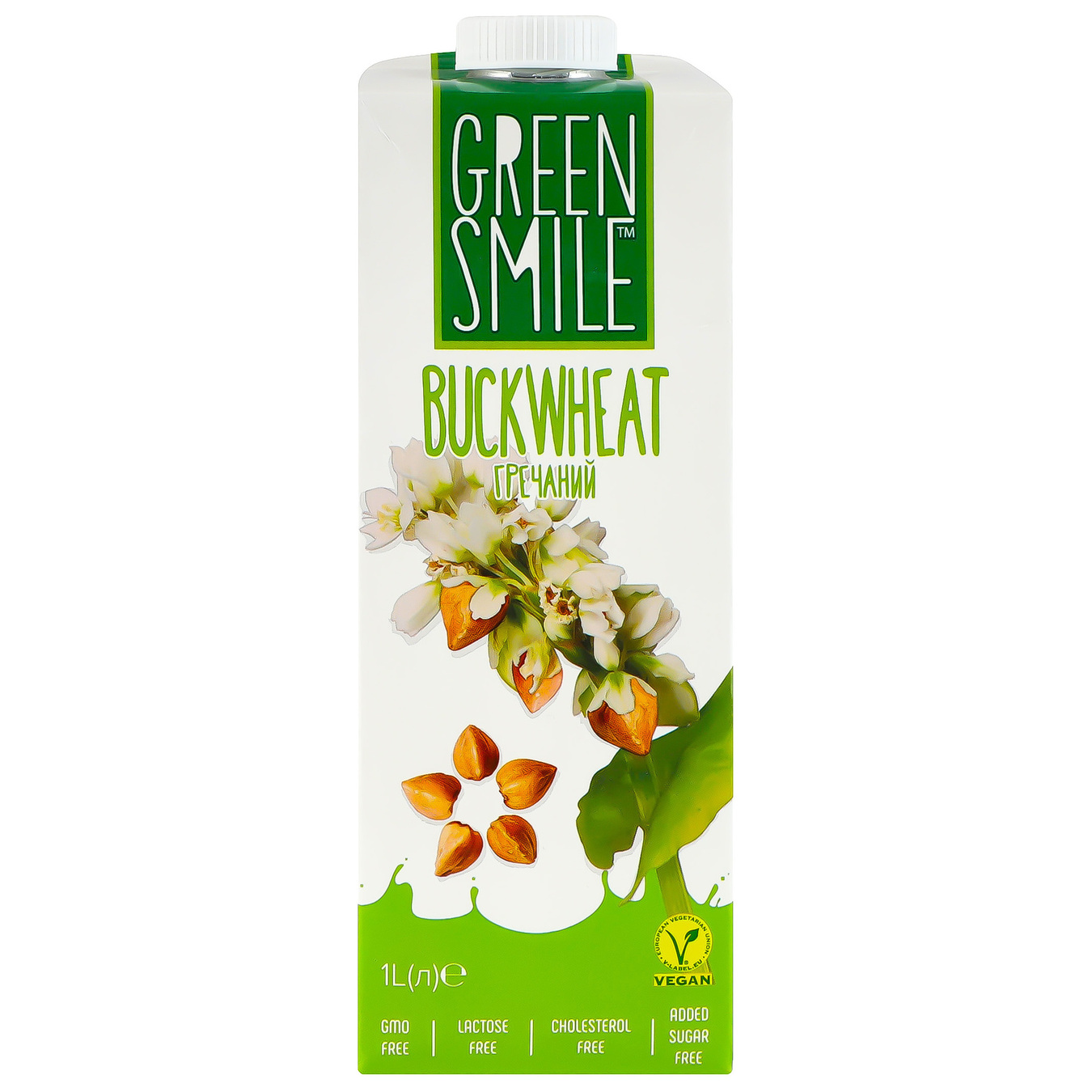 Напій Green Smile ультпропастеризований гречаний збагачений кальцієм 2, 5% 1л