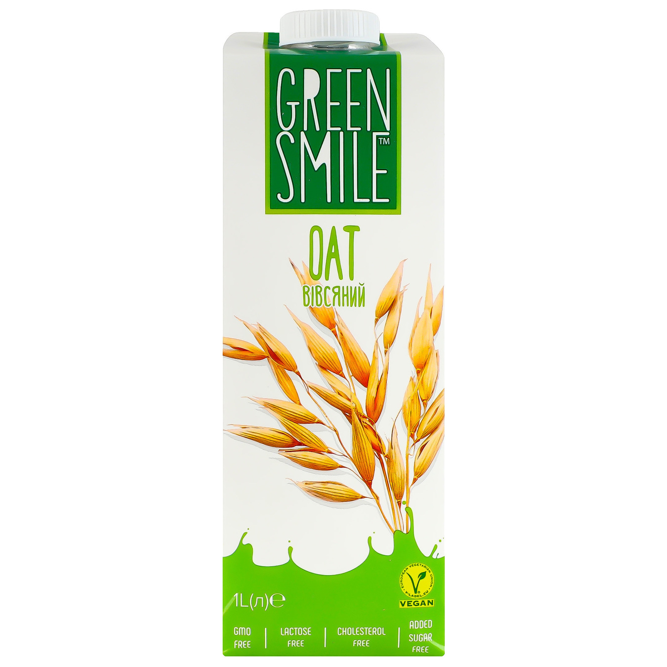 Напій вівсяний Green Smile Oat ультрапастеризований збагачений кальцієм 2.5% 1л