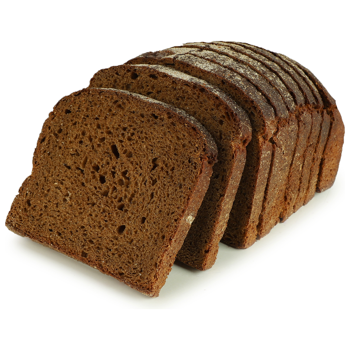Хлеб Цархлеб Бородинский темный с пророщенными зернами ржи половинка нарезанный ломтиками 400г 2