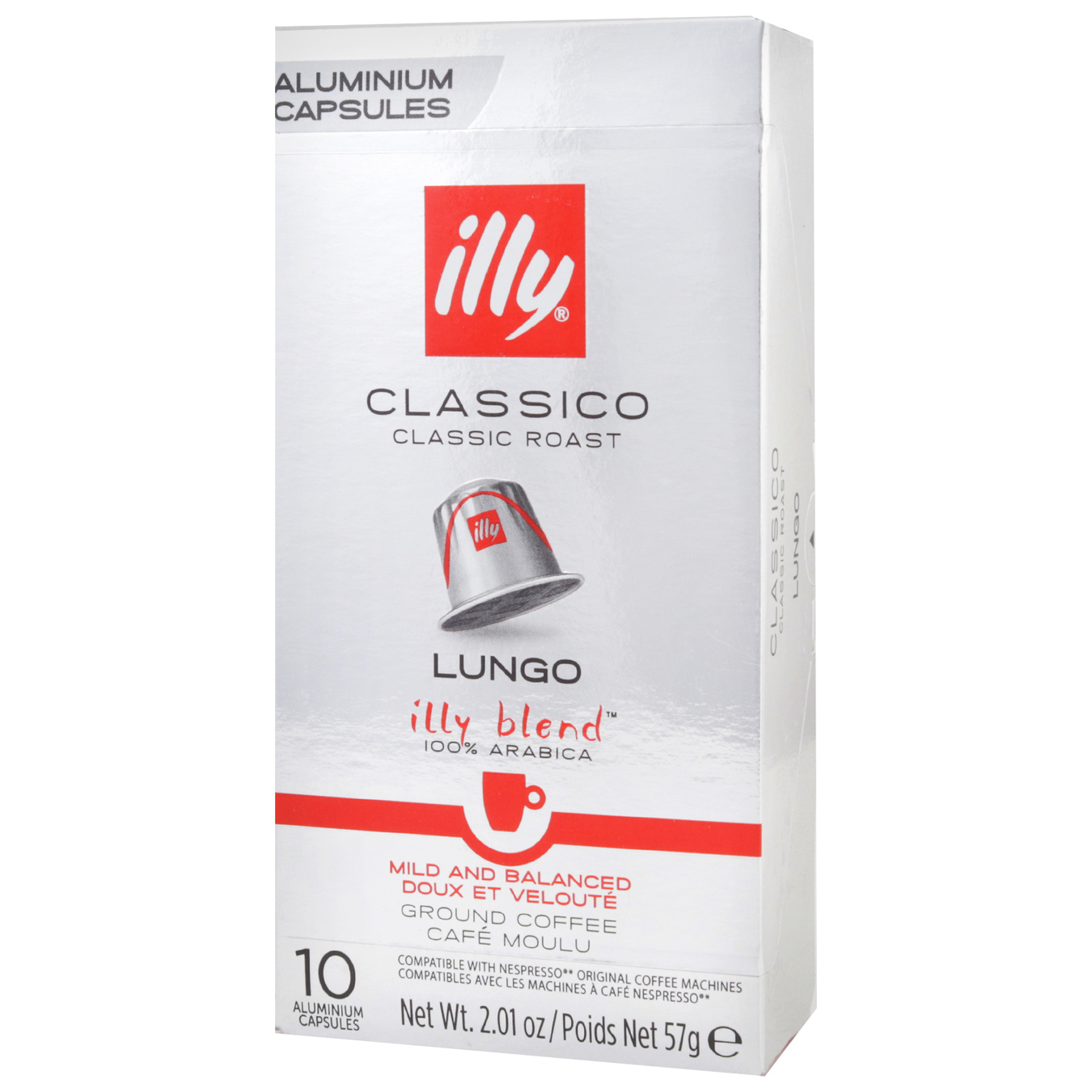 Illy Lungo Classico natural roasted ground coffee in capsules 10*57g 2