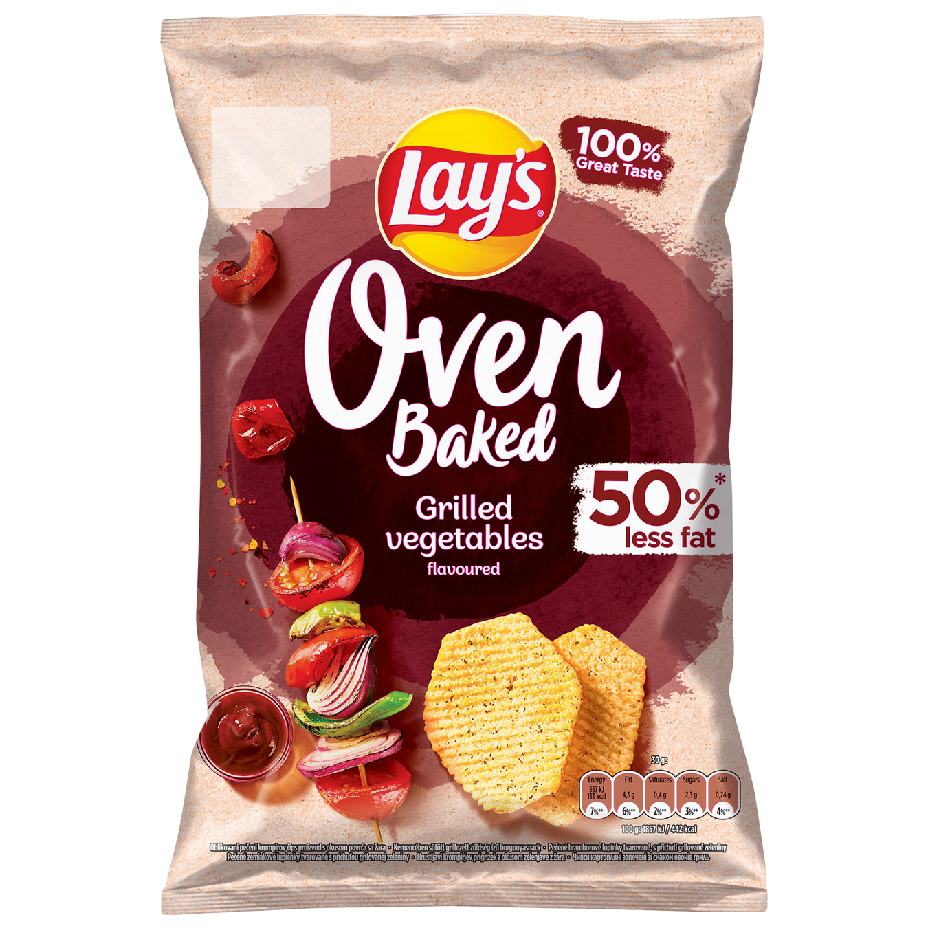 Chips Lay's Oven Baked Grilled vegetables potato 125g