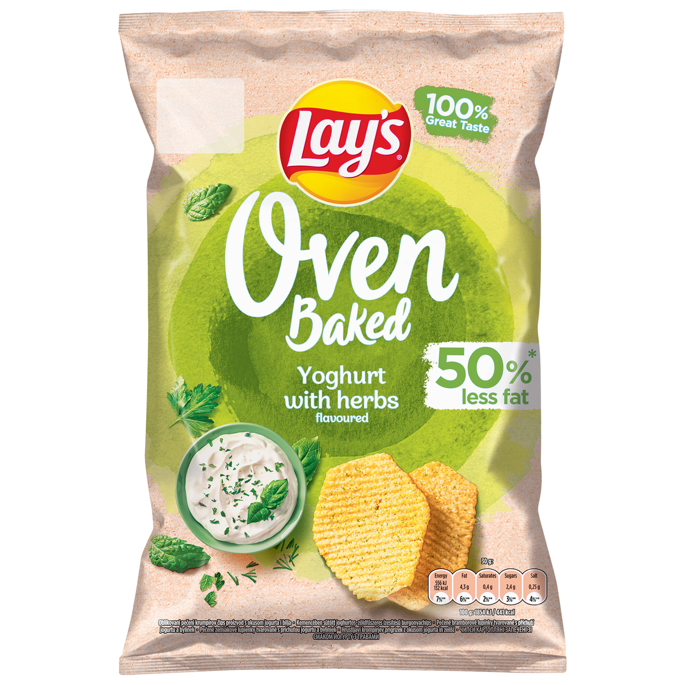 Lays Baked Chips with Yogurt and Herbs Flavor 125g