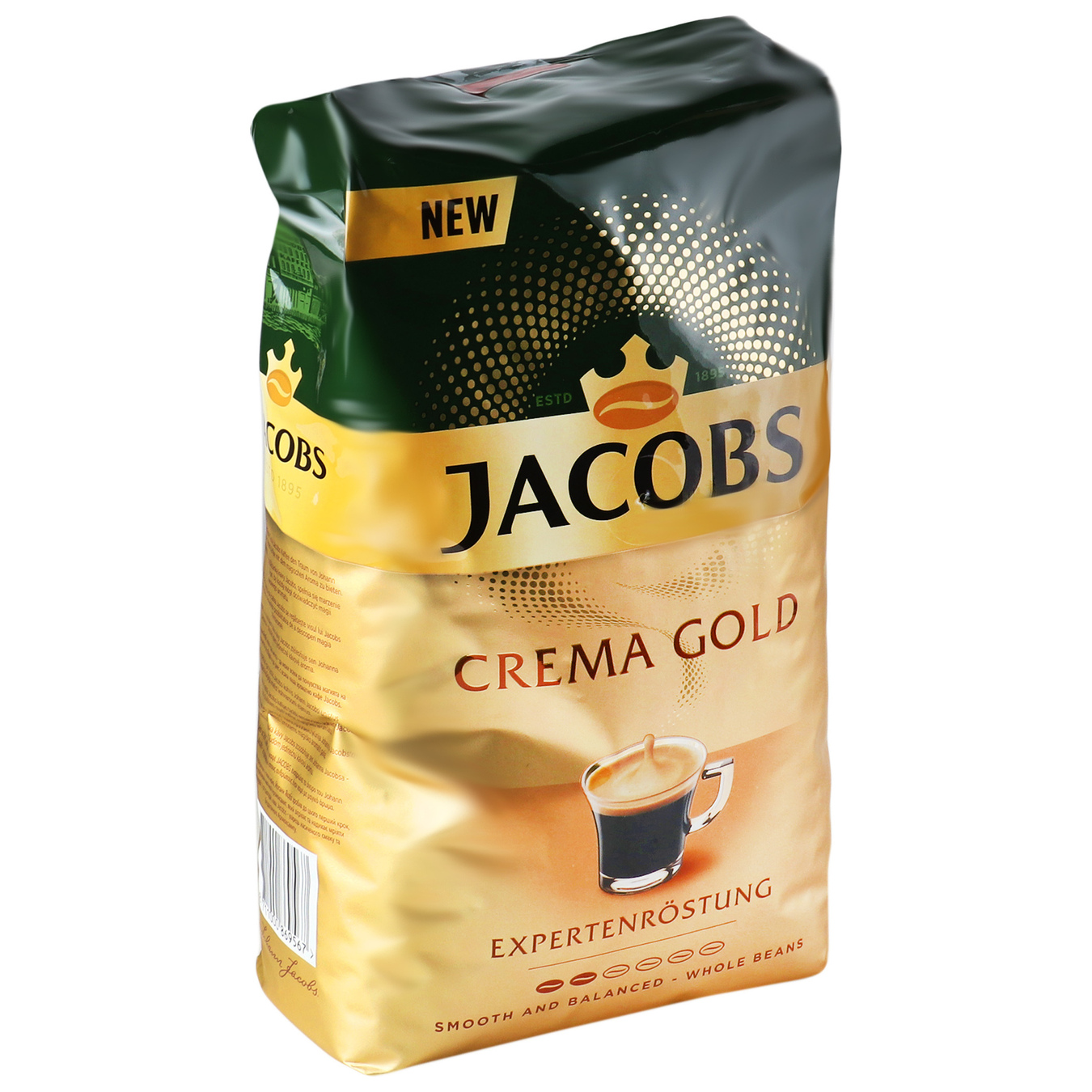 Кава Jacobs Crema Gold натуральна смажена в зернах 1000г 3