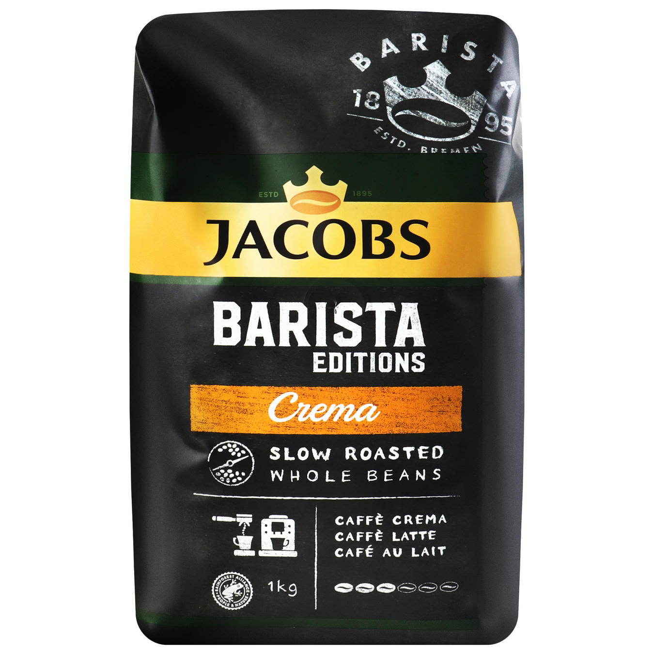 Кава Jacobs Barista Crema натуральна смажена в зернах 1кг