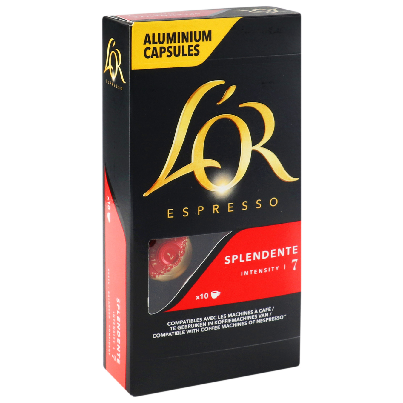 L'OR Espresso Splendente natural roasted ground coffee in capsules 10*52g 2